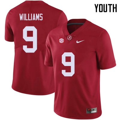 NCAA Youth Alabama Crimson Tide #9 Xavier Williams Stitched College 2018 Nike Authentic Red Football Jersey HF17V06TZ